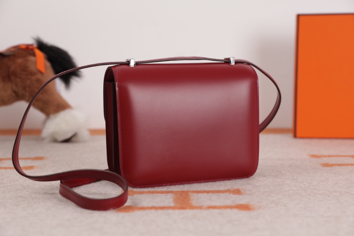 에르메스 콘스탄스18 보르도 레드 은장